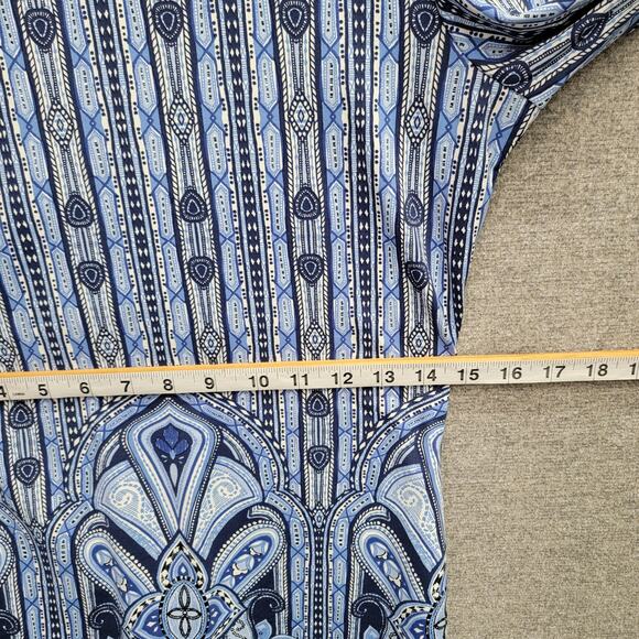 J. MCLAUGHLIN BLUE 3/4 SLEEVE TOP, SIZE XS - Picture 6 of 7